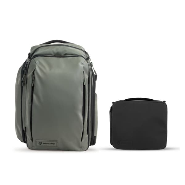 【クリアランスセール】WANDRD(ワンダード) トランジットトラベルバックパック 35L エッセンシャル カメラ キューブ付き ワサッチグリーン TR35-WG-PEB-1